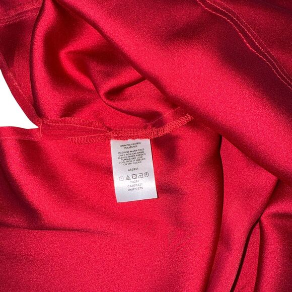 NWT ANN TAYLOR Red Ruffle Tank tunic Size S - Picture 4 of 5
